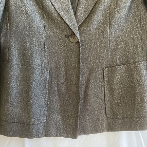 Le Suit Petite Suit Jacket Black One Button size 6P Black - Picture 8 of 12